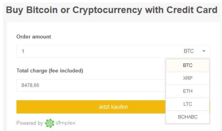 Bitcoin per Kreditkarte auf Binance kaufen Schritt 1