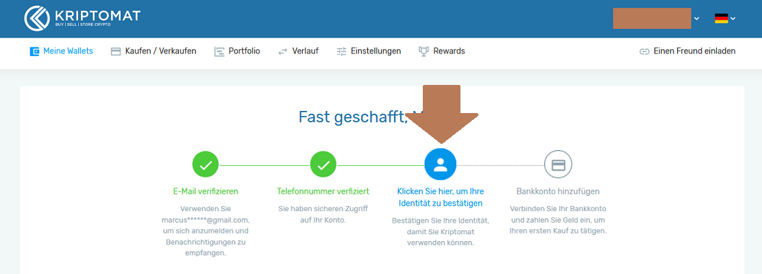 kriptomat registrierung